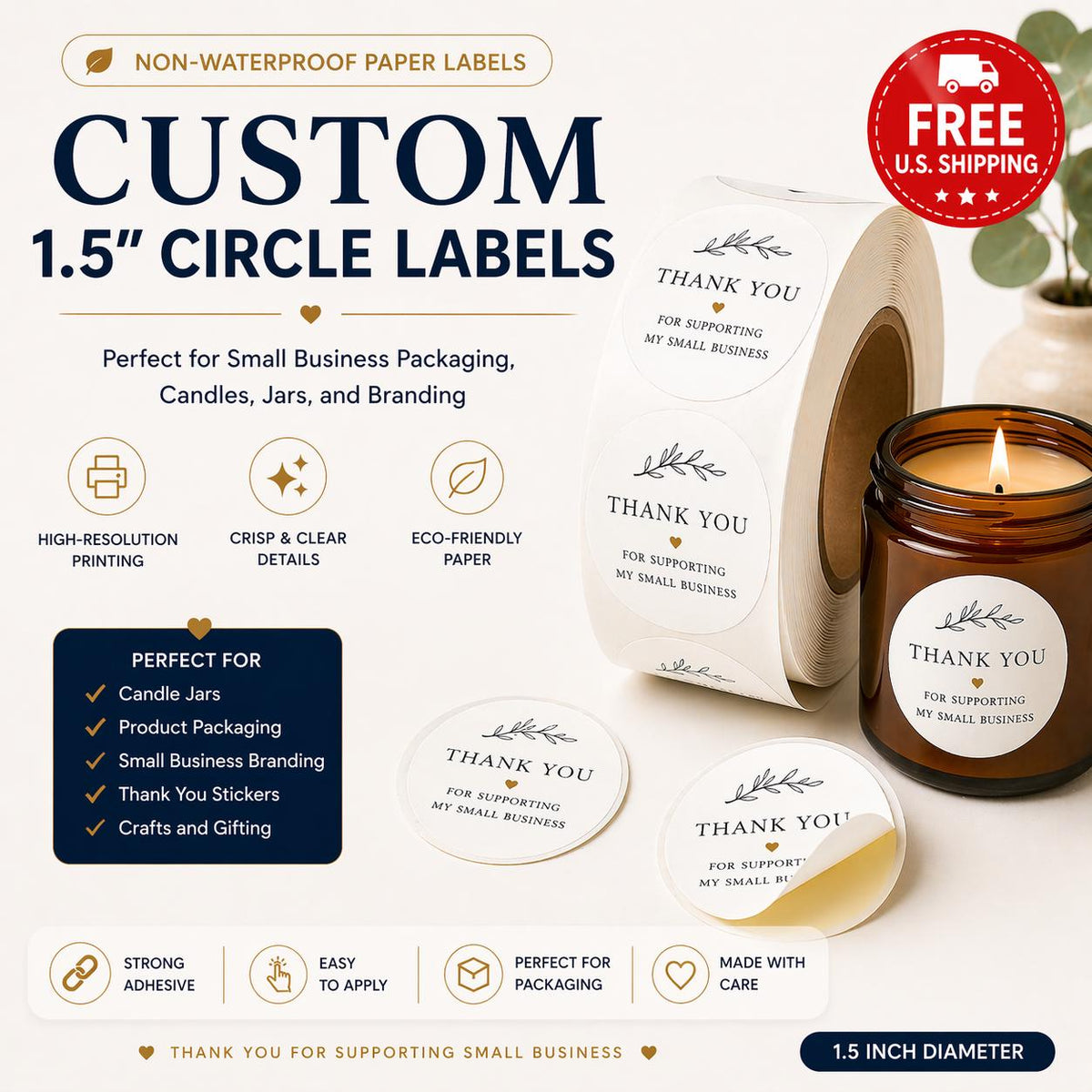 1.5" Circle Labels