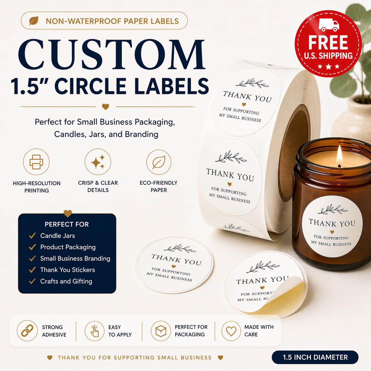 1.5" Circle Labels
