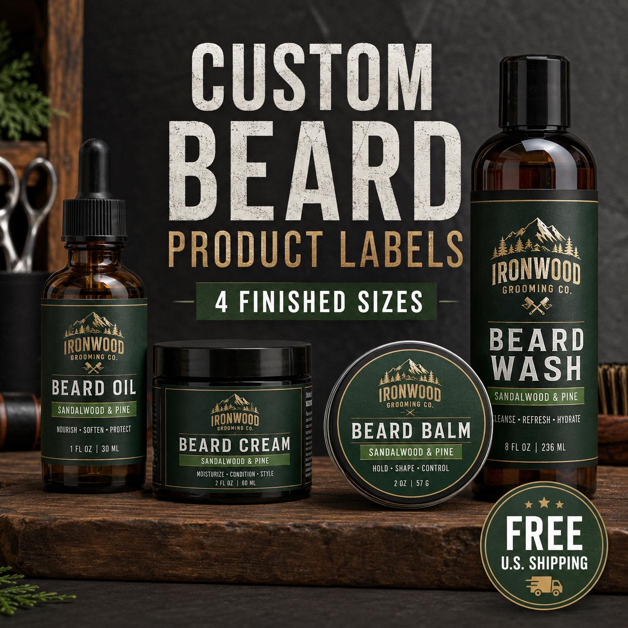 Custom Beard Product Labels