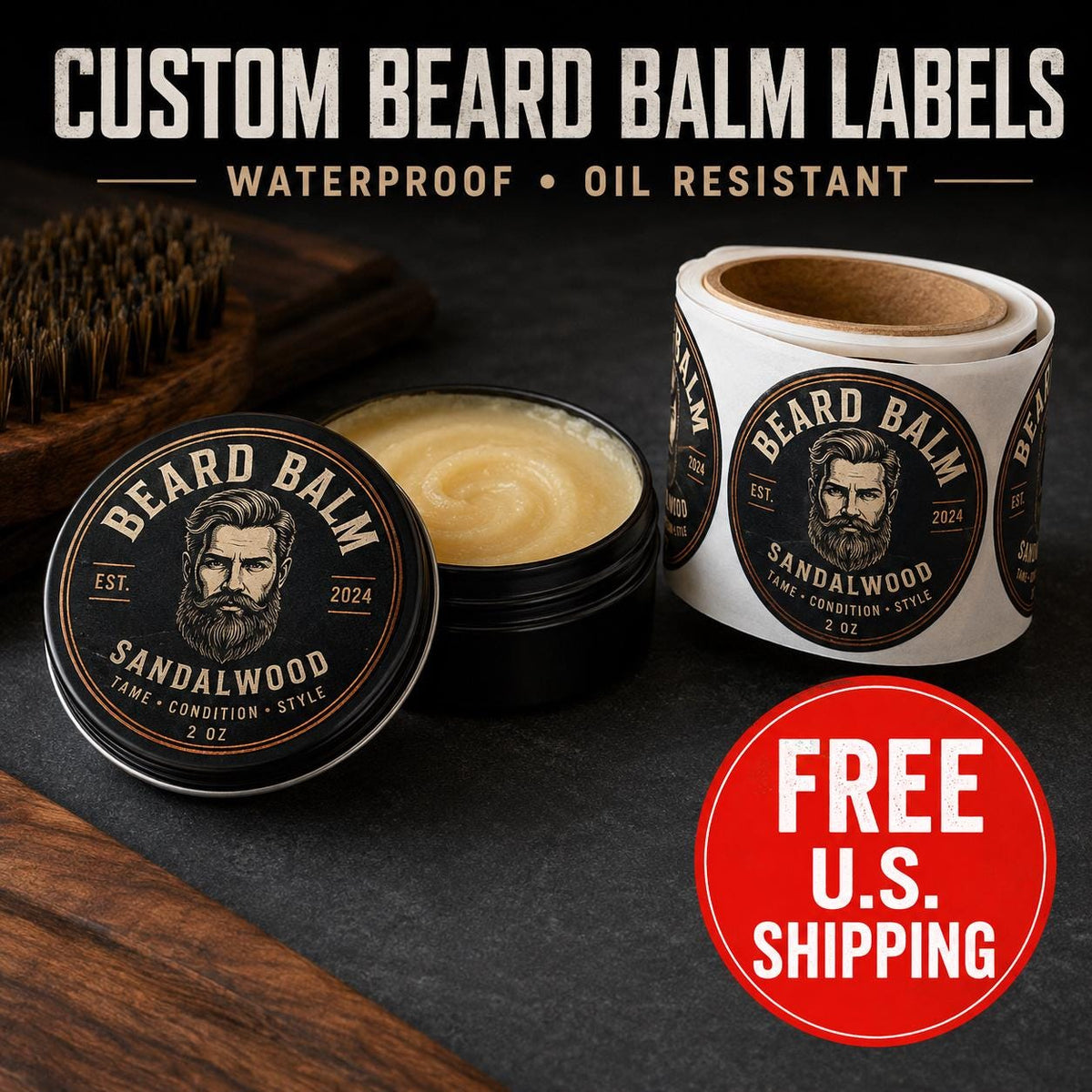 Custom Beard Balm Labels