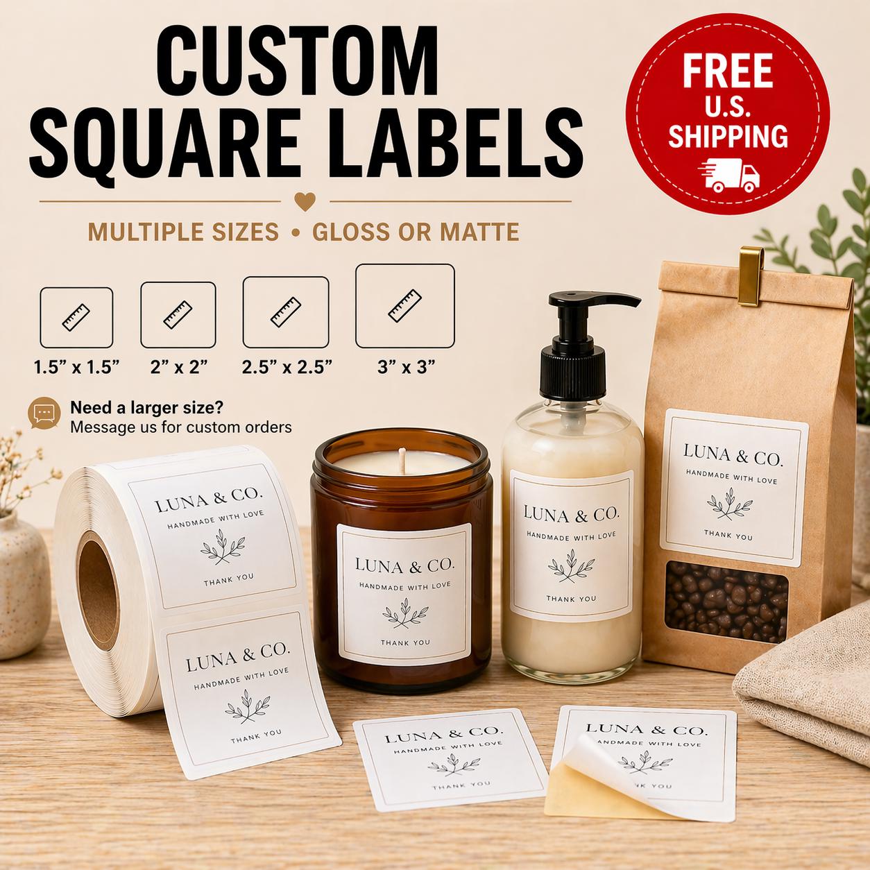 Custom Square Labels