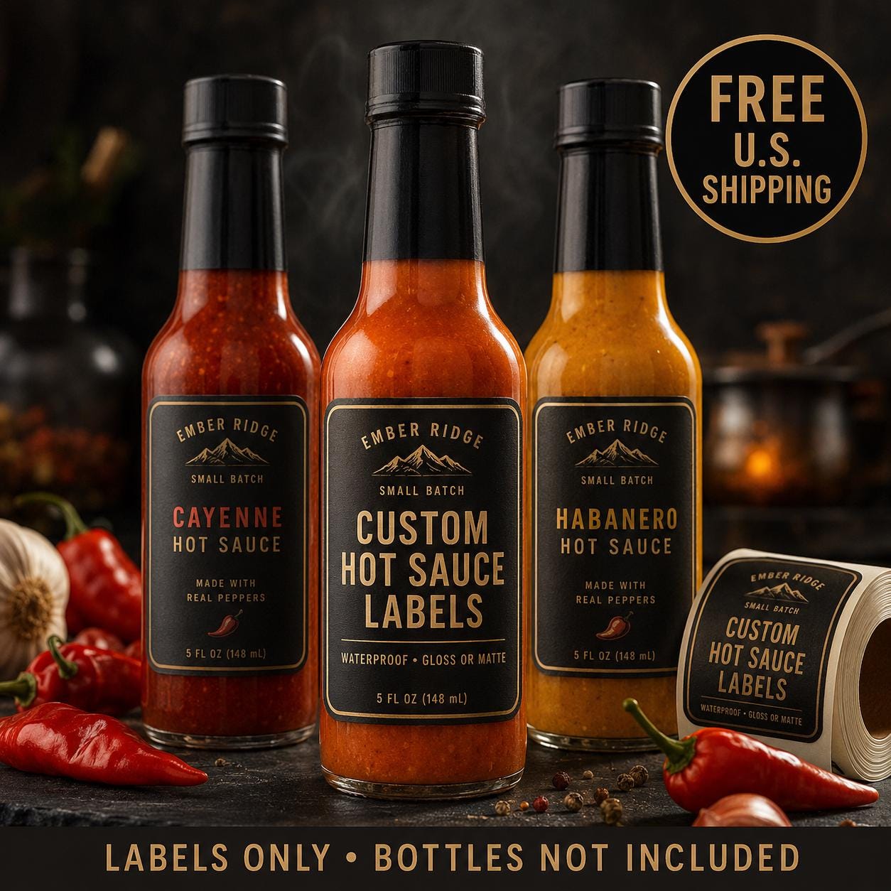 Custom Hot Sauce Labels