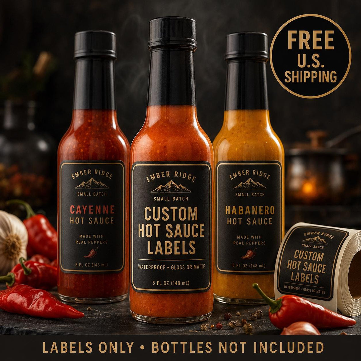 Custom Hot Sauce Labels
