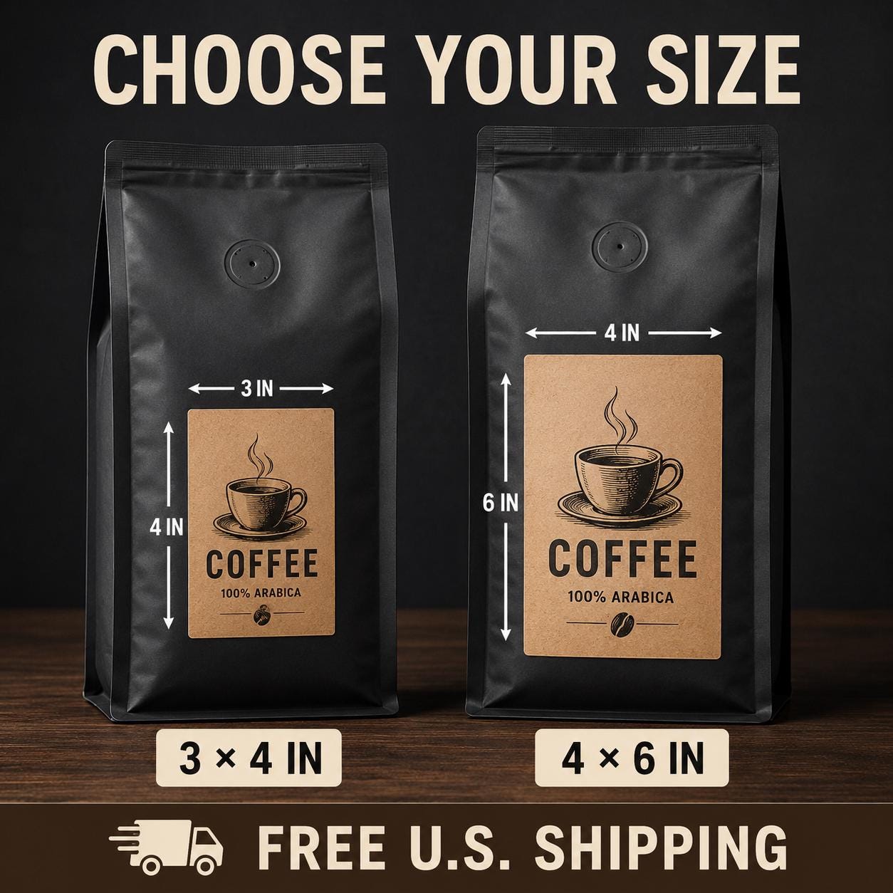 Custom Coffee Bag Labels