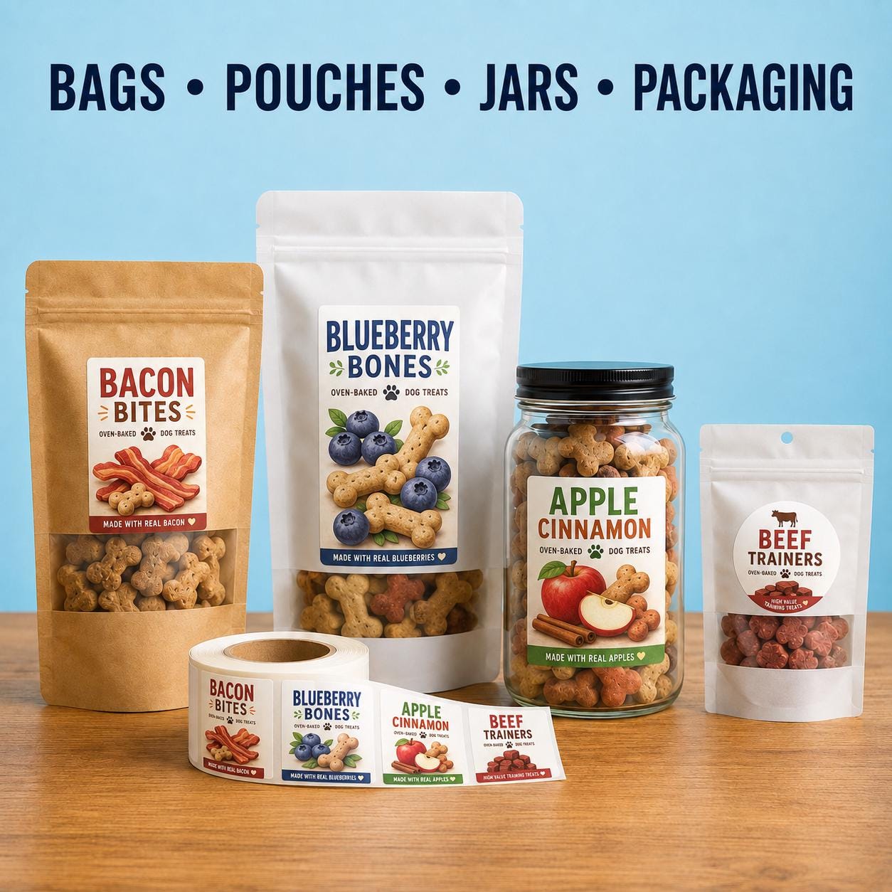 Custom Dog Treat Bag Labels