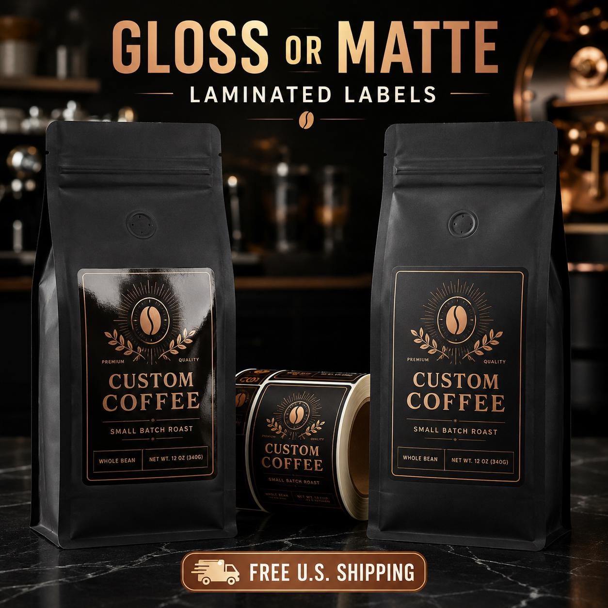 Custom Coffee Bag Labels