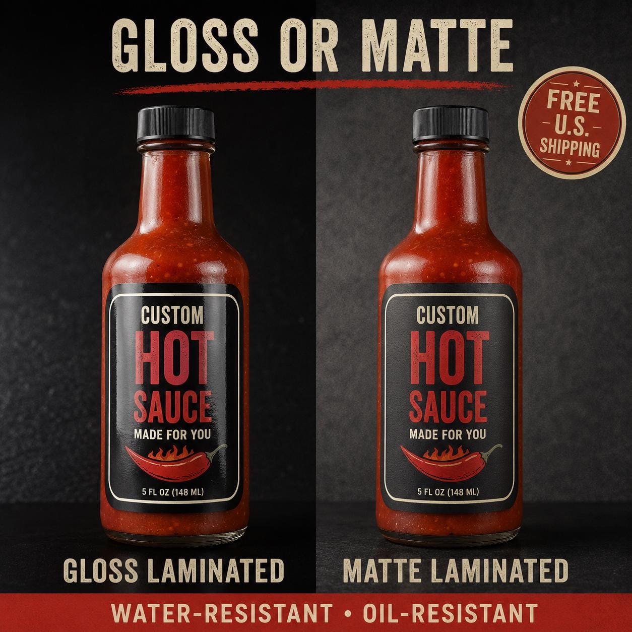 Custom Hot Sauce Labels