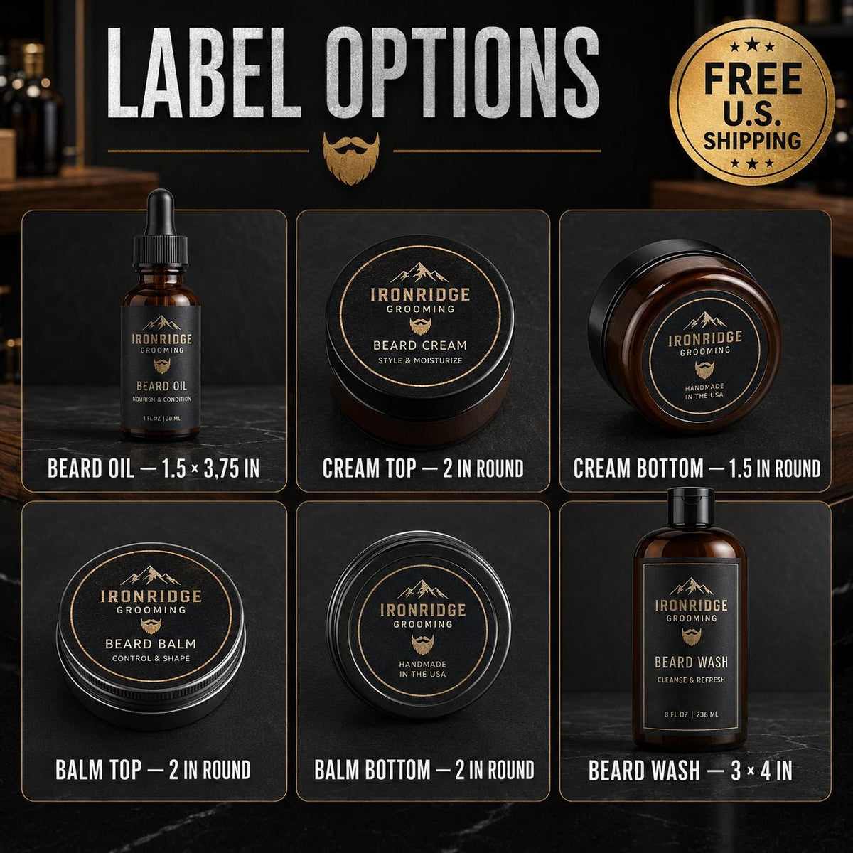 Custom Beard Product Labels