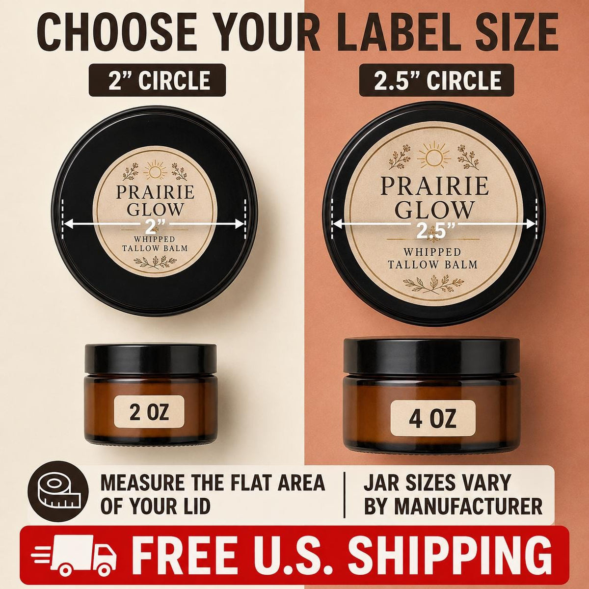 Custom Beef Tallow Balm Labels