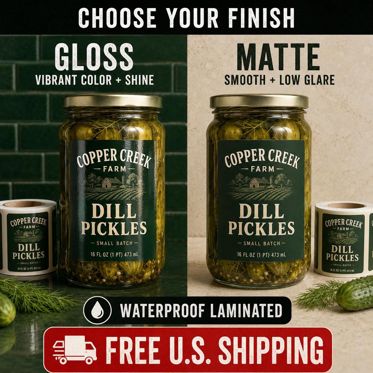 Custom Pickle Jar Labels