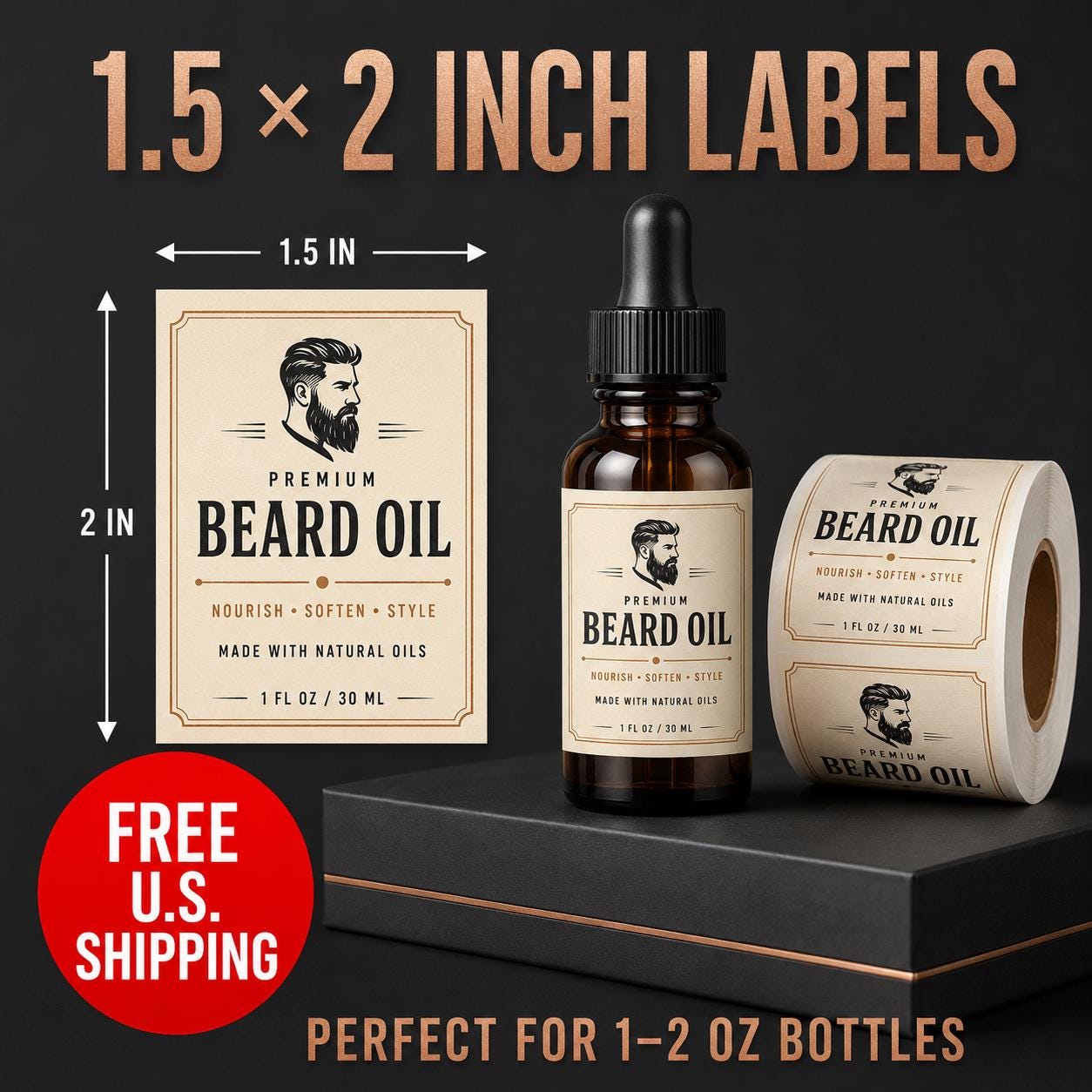 Custom Beard Oil Labels