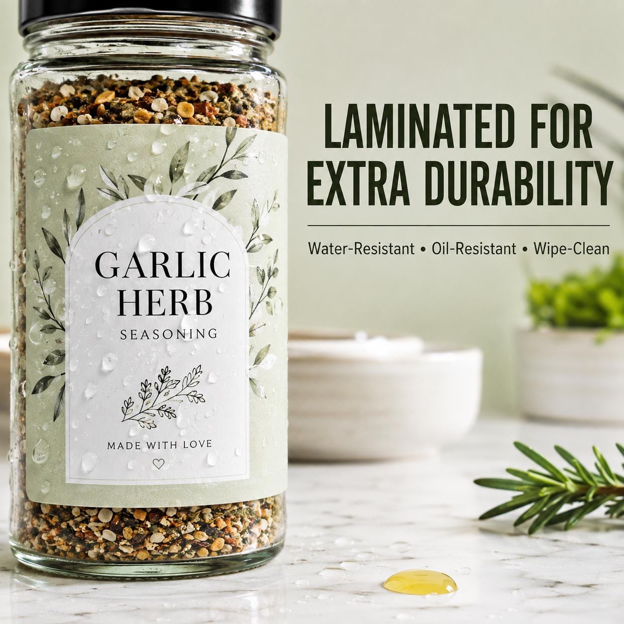 Custom Spice Jar Labels