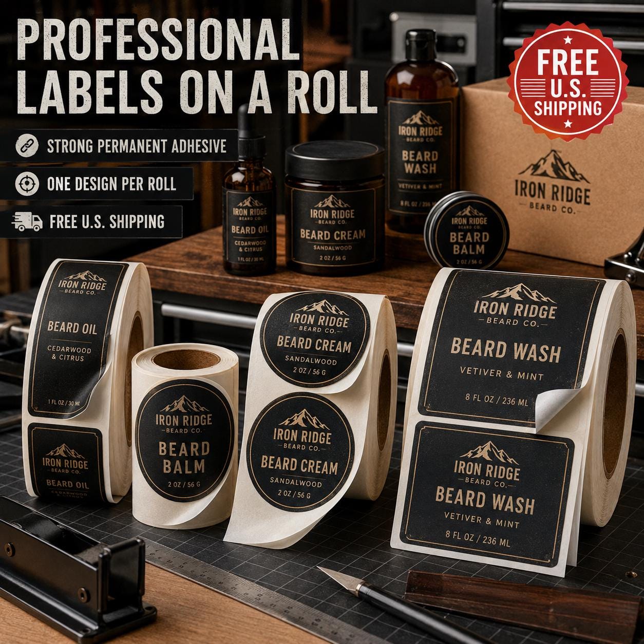 Custom Beard Product Labels