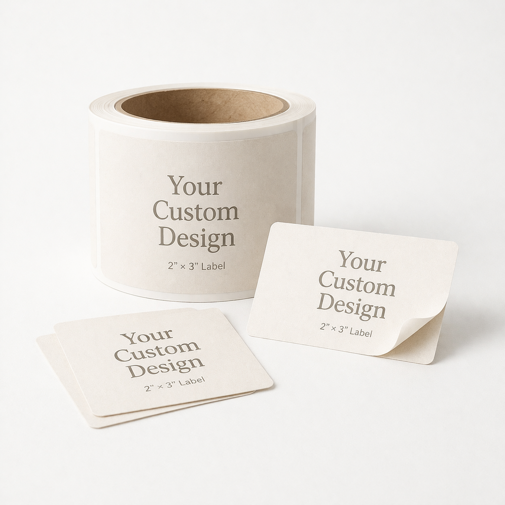 Custom 2" × 3" Rectangle Labels (Gloss or Matte Paper)