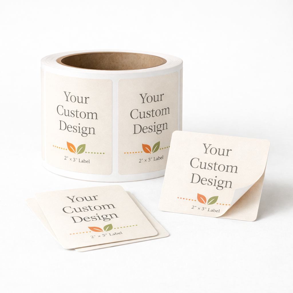 Custom 2" × 3" Rectangle Labels (Gloss or Matte Paper)