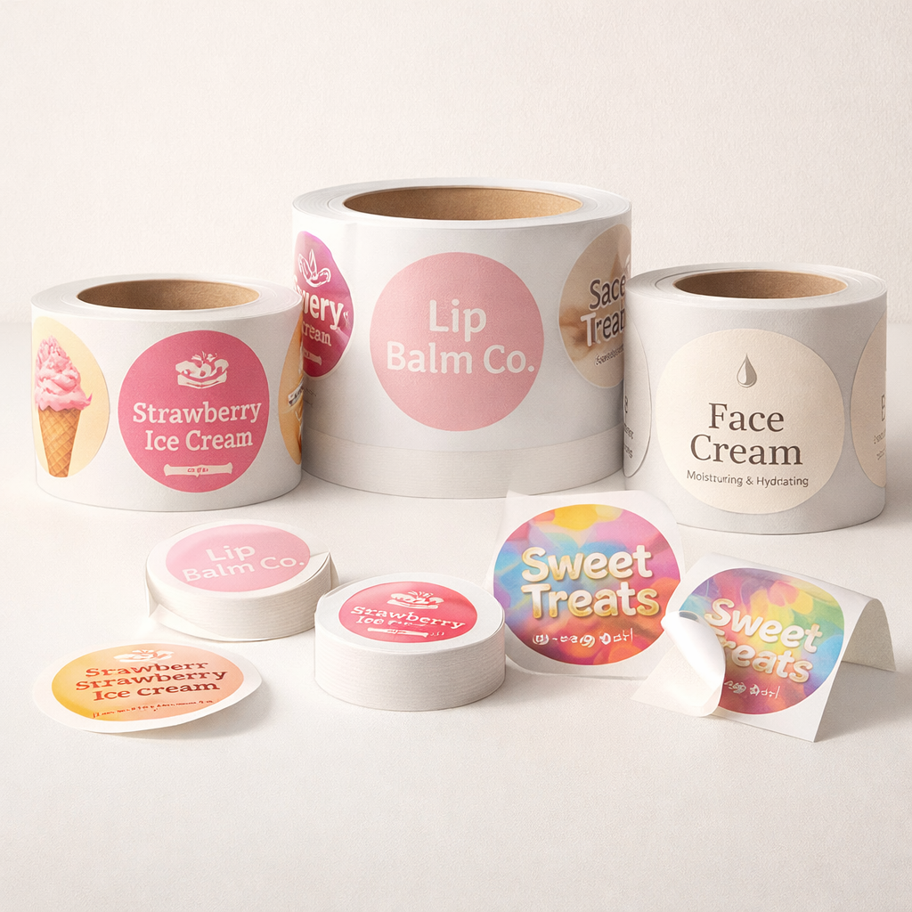 1.5” Custom Circle Labels – Matte or Gloss Paper