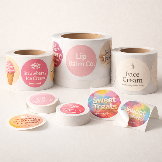 1.5” Custom Circle Labels – Matte or Gloss Paper