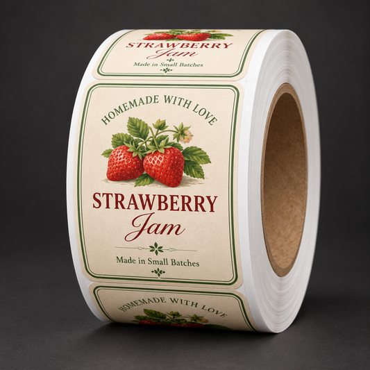 Custom Jam & Jelly Labels - custom printed labels on a roll