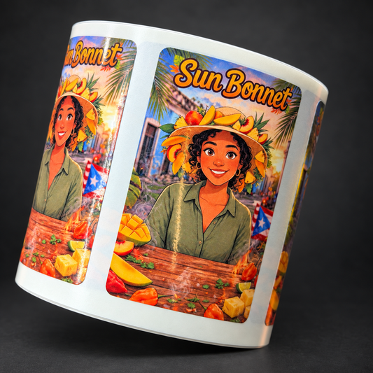 Custom Salsa Labels - real printed labels on a roll